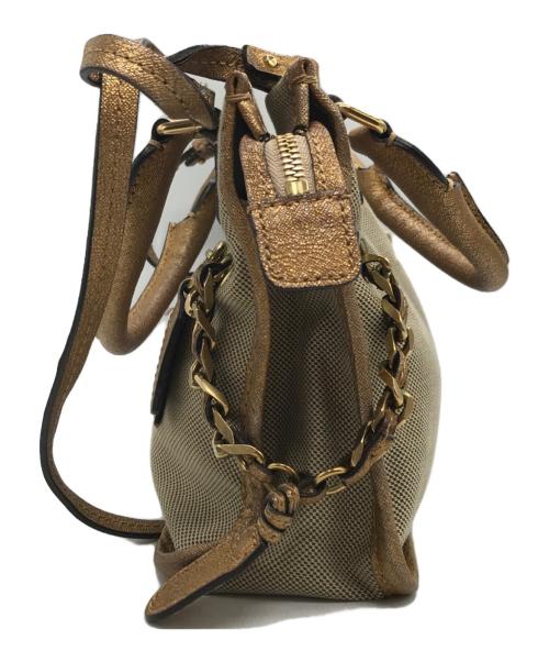 Chloe（クロエ）Chloe (クロエ) ハーレーキャンパス2WAYバッグ ベージュの古着・服飾アイテム