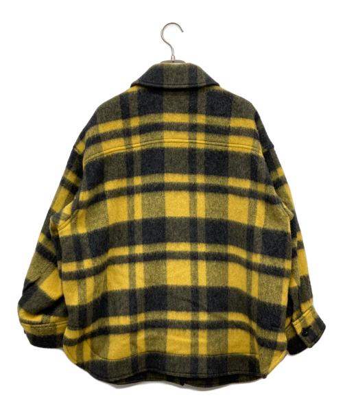 UNITED ARROWS（ユナイテッドアローズ）UNITED ARROWS (ユナイテッドアローズ) シャギー チェック CPO ジャケット イエロー サイズ:36の古着・服飾アイテム