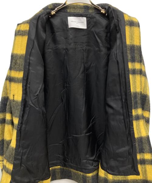 UNITED ARROWS（ユナイテッドアローズ）UNITED ARROWS (ユナイテッドアローズ) シャギー チェック CPO ジャケット イエロー サイズ:36の古着・服飾アイテム