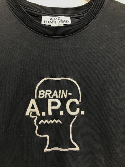A.P.C.（アーペーセー）A.P.C. (アーペーセー) BRAIN DEAD (ブレインデッド) 刺繍カットソー グレー サイズ:Mの古着・服飾アイテム