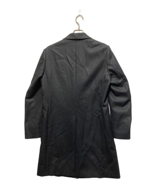 ATTACHMENT（アタッチメント）ATTACHMENT (アタッチメント) MELTON SINGLE CHESTER COAT/メルトン シングル チェスターコート ブラック サイズ:1の古着・服飾アイテム