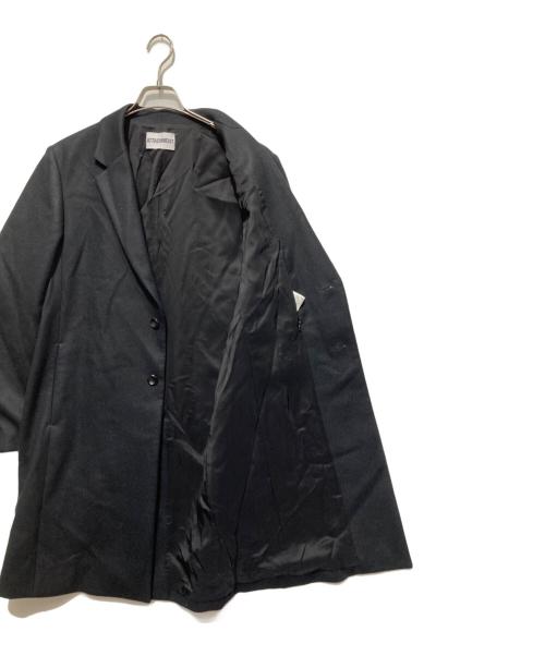ATTACHMENT（アタッチメント）ATTACHMENT (アタッチメント) MELTON SINGLE CHESTER COAT/メルトン シングル チェスターコート ブラック サイズ:1の古着・服飾アイテム