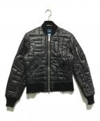 DIESELディーゼル）の古着「ダメージ加工キルティングジャケット」｜ブラック