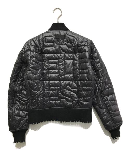 DIESEL（ディーゼル）DIESEL (ディーゼル) ダメージ加工キルティングジャケット ブラック サイズ:Sの古着・服飾アイテム
