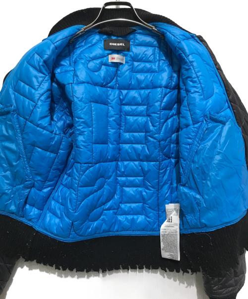 DIESEL（ディーゼル）DIESEL (ディーゼル) ダメージ加工キルティングジャケット ブラック サイズ:Sの古着・服飾アイテム