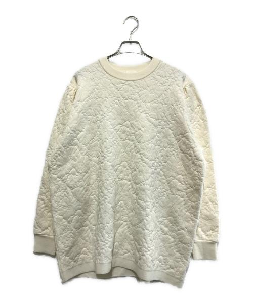 OHGA（オオガ）OHGA (オオガ) フラワージャガードニット アイボリー サイズ:Freeの古着・服飾アイテム