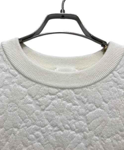 OHGA（オオガ）OHGA (オオガ) フラワージャガードニット アイボリー サイズ:Freeの古着・服飾アイテム