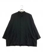 shirin guildシリン ギルド）の古着「ノーカラーシャツ」｜ブラック