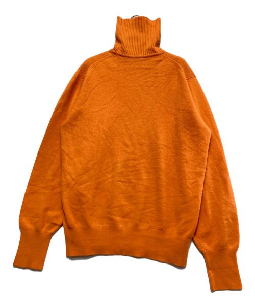 HERMES（エルメス）HERMES (エルメス) タートルネックカシミヤニット オレンジ サイズ:XLの古着・服飾アイテム