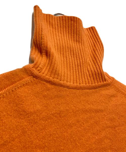 HERMES（エルメス）HERMES (エルメス) タートルネックカシミヤニット オレンジ サイズ:XLの古着・服飾アイテム