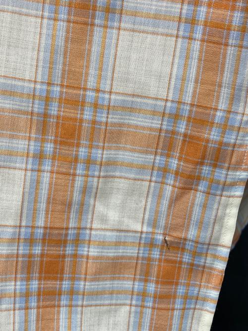 MAATEE&SONS（マーティーアンドサンズ）MAATEE&SONS (マーティーアンドサンズ) WOOL ONE PIECE COLLAR SHIRTS ブラウン×ホワイト サイズ:2 未使用品の古着・服飾アイテム