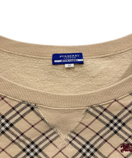 BURBERRY BLUE LABEL（バーバリー ブルー レーベル）BURBERRY BLUE LABEL (バーバリー ブルー レーベル) ノヴァチェックスウェット ベージュ サイズ:SIZE M (38)の古着・服飾アイテム