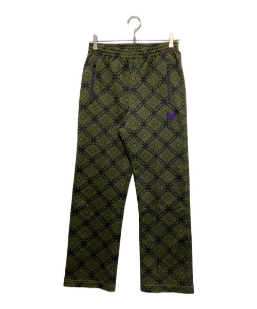 Needles（ニードルズ）Needles (ニードルズ) Track Pant Poly JQ ブラック×グリーン サイズ:Sの古着・服飾アイテム