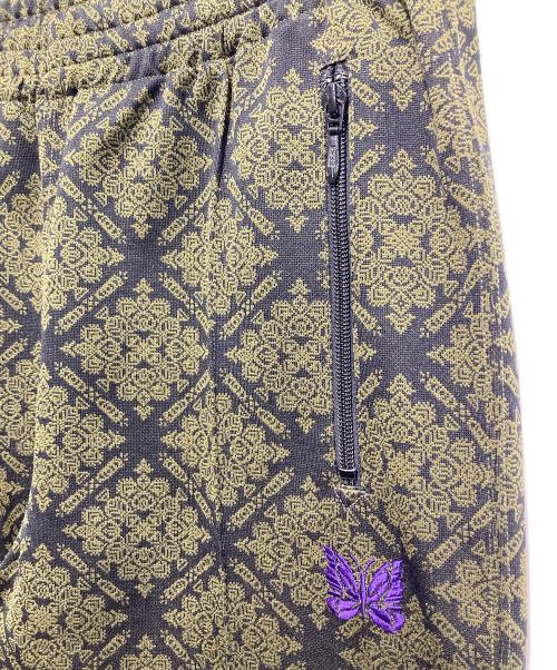 Needles（ニードルズ）Needles (ニードルズ) Track Pant Poly JQ ブラック×グリーン サイズ:Sの古着・服飾アイテム