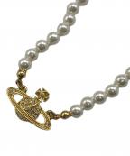 Vivienne Westwoodヴィヴィアンウエストウッド）の古着「パールオーブチョーカー」｜ホワイト×ゴールド