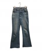 moussyマウジー）の古着「MVS FLAREフレアデニムパンツ」｜スカイブルー