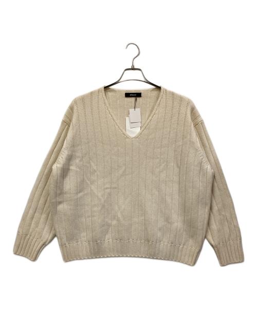 ebure（エブール）EBURE (エブール) カシミヤVネックニット ホワイト サイズ:SIZE M (38)の古着・服飾アイテム