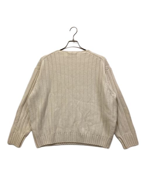 ebure（エブール）EBURE (エブール) カシミヤVネックニット ホワイト サイズ:SIZE M (38)の古着・服飾アイテム