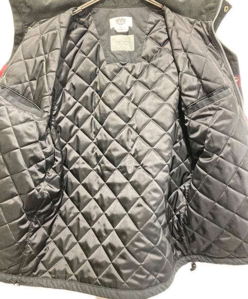 eYe COMME des GARCONS JUNYAWATANABE MAN（アイ コム デ ギャルソン ジュンヤ ワタナベ マン）eYe COMME des GARCONS JUNYAWATANABE MAN (アイ コム デ ギャルソン ジュンヤ ワタナベ マン) CarHartt (カーハート) 24AWW-NAME JACKET レッド×ブラック サイズ:XSの古着・服飾アイテム