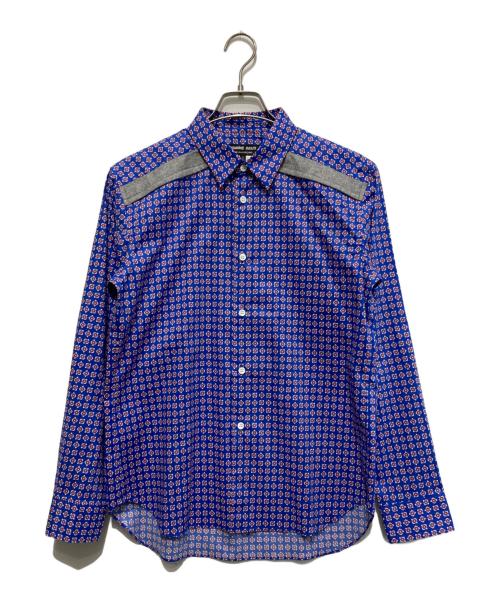 COMME des GARCONS HOMME（コムデギャルソン オム）COMME des GARCONS HOMME (コムデギャルソン オム) 柄ロングスリーブシャツ ブルー サイズ:Sの古着・服飾アイテム
