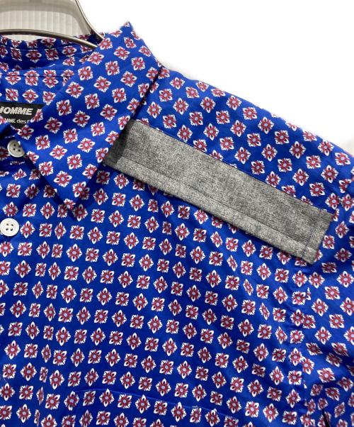 COMME des GARCONS HOMME（コムデギャルソン オム）COMME des GARCONS HOMME (コムデギャルソン オム) 柄ロングスリーブシャツ ブルー サイズ:Sの古着・服飾アイテム