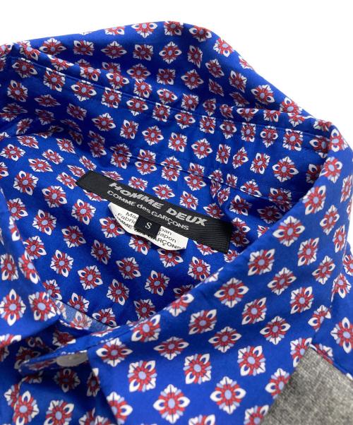 COMME des GARCONS HOMME（コムデギャルソン オム）COMME des GARCONS HOMME (コムデギャルソン オム) 柄ロングスリーブシャツ ブルー サイズ:Sの古着・服飾アイテム
