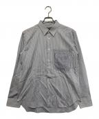 COMME des GARCONS HOMME DEUXコムデギャルソン オム ドゥ）の古着「ストライプシャツ」｜ブラック×ホワイト