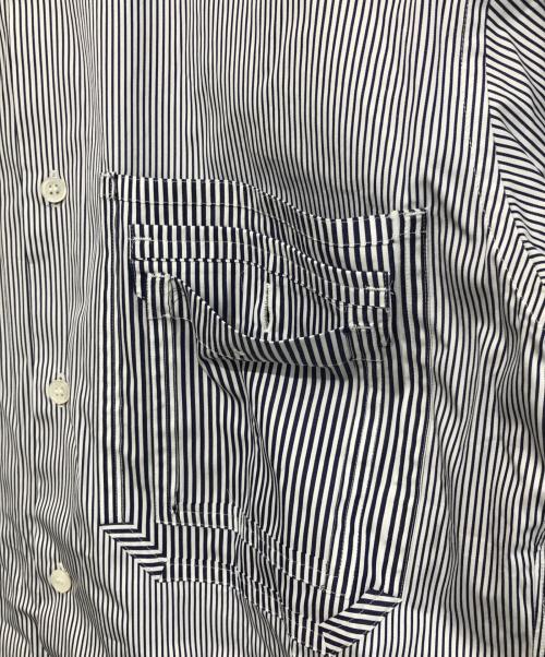 COMME des GARCONS HOMME DEUX（コムデギャルソン オム ドゥ）COMME des GARCONS HOMME DEUX (コムデギャルソン オム ドゥ) ストライプシャツ ブラック×ホワイト サイズ:Sの古着・服飾アイテム