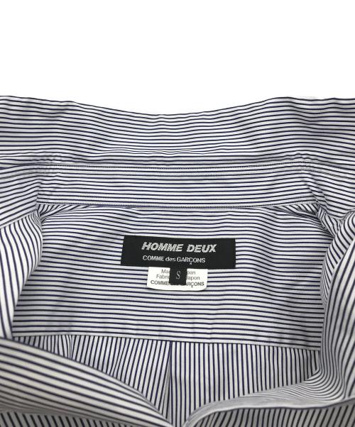 COMME des GARCONS HOMME DEUX（コムデギャルソン オム ドゥ）COMME des GARCONS HOMME DEUX (コムデギャルソン オム ドゥ) ストライプシャツ ブラック×ホワイト サイズ:Sの古着・服飾アイテム