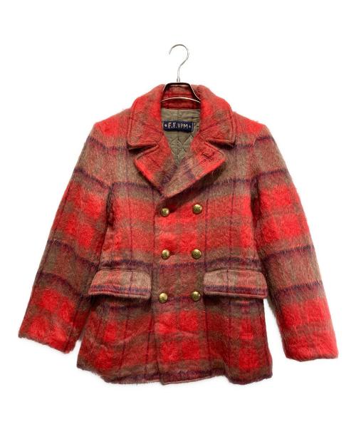 45rpm（45アールピーエム）45rpm (45アールピーエム) モヘアブレンドダブルコート レッド サイズ:-の古着・服飾アイテム