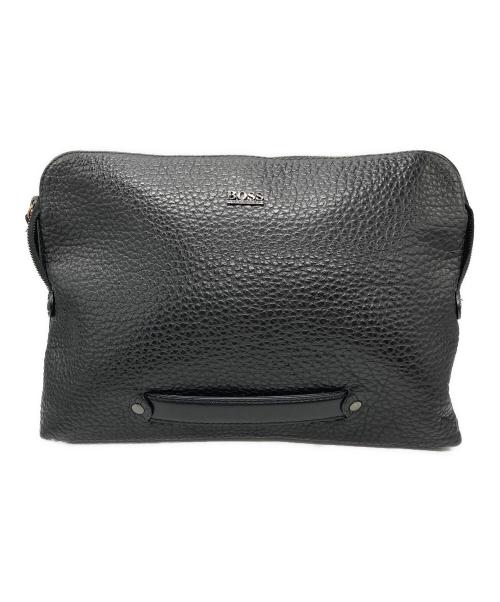 BOSS HUGO BOSS（ボス ヒューゴボス）BOSS HUGO BOSS (ボス ヒューゴボス) クラッチバッグ ブラックの古着・服飾アイテム