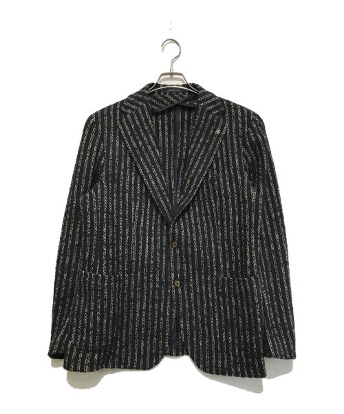 TAGLIATORE（タリアトーレ）TAGLIATORE (タリアトーレ) モンテカルロチェーン柄テーラードジャケット ネイビー サイズ:50の古着・服飾アイテム