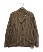 LARDINIラルディーニ）の古着「リネンテーラードジャケット」｜ブラウン