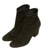 sergio rossiセルジオロッシ）の古着「スウェードヒールブーツ」｜ブラック