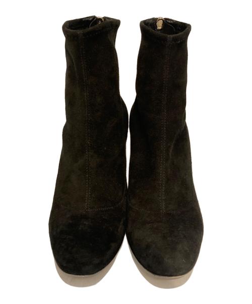 sergio rossi（セルジオロッシ）sergio rossi (セルジオロッシ) スウェードヒールブーツ ブラック サイズ:SIZE 38の古着・服飾アイテム