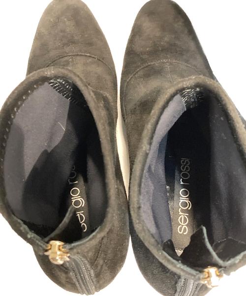 sergio rossi（セルジオロッシ）sergio rossi (セルジオロッシ) スウェードヒールブーツ ブラック サイズ:SIZE 38の古着・服飾アイテム
