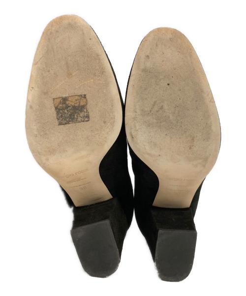 sergio rossi（セルジオロッシ）sergio rossi (セルジオロッシ) スウェードヒールブーツ ブラック サイズ:SIZE 38の古着・服飾アイテム