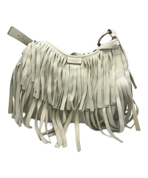Yves Saint Laurent（イヴサンローラン）Yves Saint Laurent (イヴサンローラン) フリンジハンドバッグ ベージュの古着・服飾アイテム