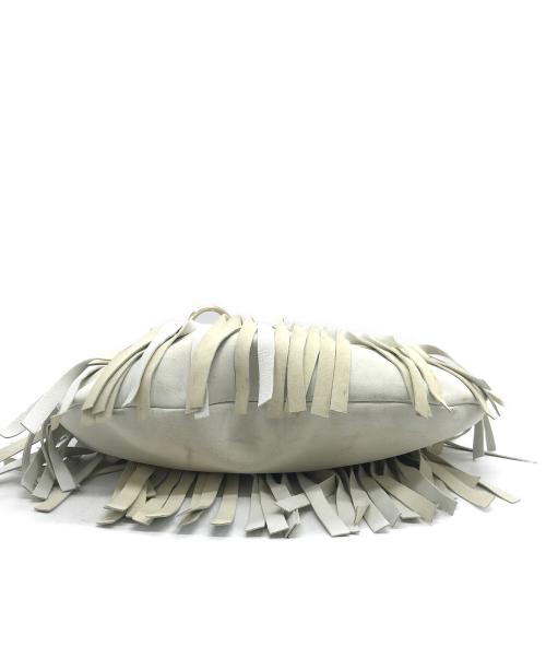 Yves Saint Laurent（イヴサンローラン）Yves Saint Laurent (イヴサンローラン) フリンジハンドバッグ ベージュの古着・服飾アイテム