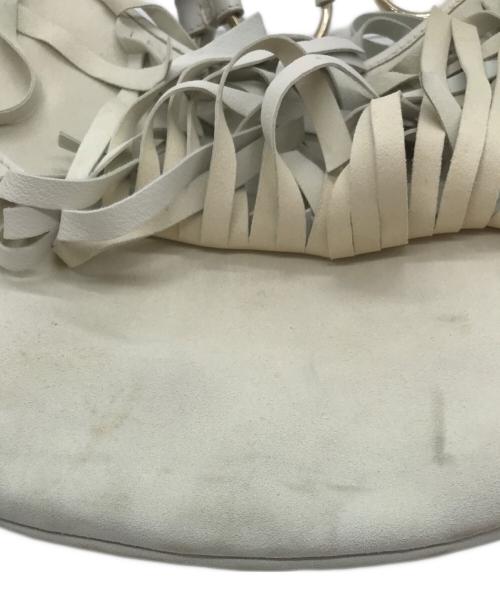 Yves Saint Laurent（イヴサンローラン）Yves Saint Laurent (イヴサンローラン) フリンジハンドバッグ ベージュの古着・服飾アイテム