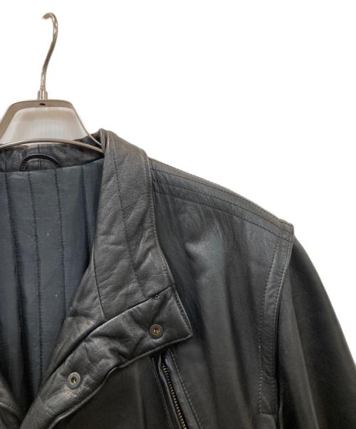 L'IDEA（L'IDEA）L'IDEA (L'IDEA) 古着レザーコート ブラック サイズ:50の古着・服飾アイテム