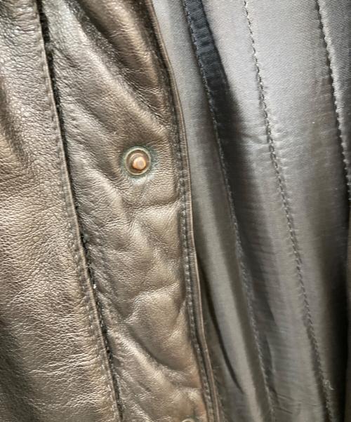 L'IDEA（L'IDEA）L'IDEA (L'IDEA) 古着レザーコート ブラック サイズ:50の古着・服飾アイテム