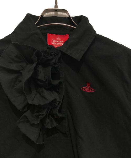 Vivienne Westwood RED LABEL（ヴィヴィアンウエストウッドレッドレーベル）Vivienne Westwood RED LABEL (ヴィヴィアンウエストウッドレッドレーベル) フリルポロシャツ ブラック サイズ:SIZE　00の古着・服飾アイテム