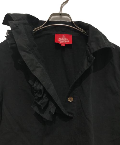 Vivienne Westwood RED LABEL（ヴィヴィアンウエストウッドレッドレーベル）Vivienne Westwood RED LABEL (ヴィヴィアンウエストウッドレッドレーベル) フリルポロシャツ ブラック サイズ:SIZE　00の古着・服飾アイテム