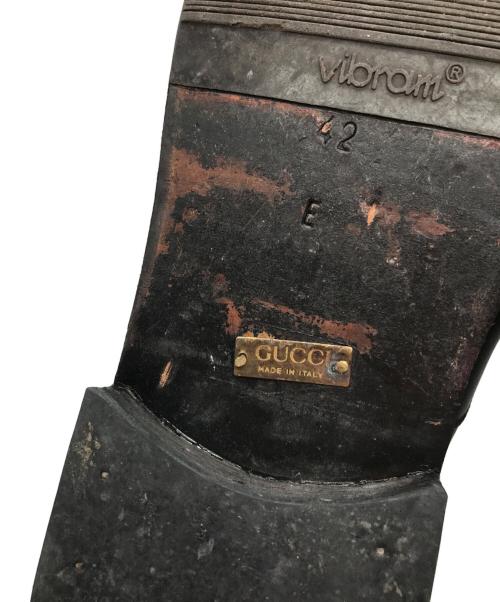 GUCCI（グッチ）GUCCI (グッチ) ウイングチップドレスシューズ ブラック サイズ:42の古着・服飾アイテム