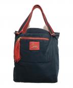 Christian Louboutinクリスチャン・ルブタン）の古着「トートバッグ」｜ネイビー×レッド