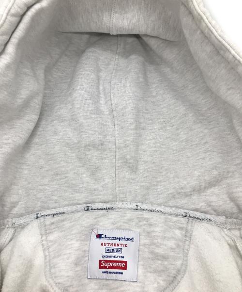 Champion（チャンピオン）Champion (チャンピオン) SUPREME (シュプリーム) Arc Logo Zip Up Sweat（アークロゴジップスウェット） ライトグレー サイズ:Mの古着・服飾アイテム