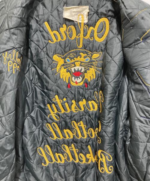 Holloway（ホロウェイ）Holloway (ホロウェイ) 90’ｓスタジャン ネイビー×イエロー サイズ:Lの古着・服飾アイテム
