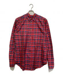 LOUIS VUITTON（ルイ ヴィトン）の古着「シルクチェックシャツ」｜レッド×ブルー