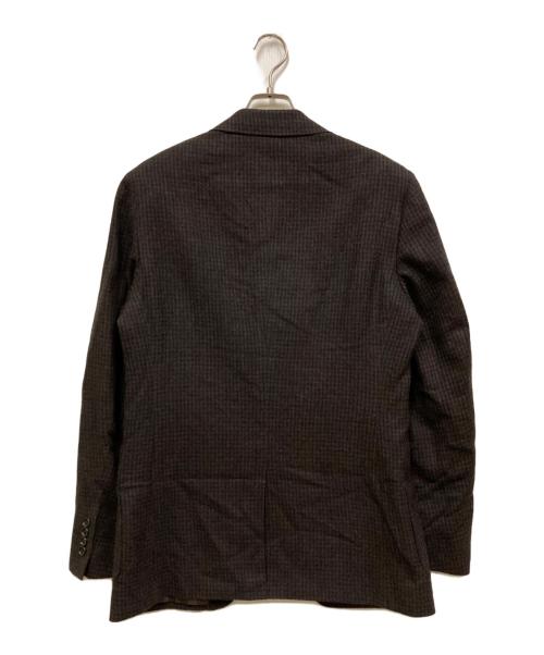 STUDIO by D'URBAN（スタジオバイダーバン）STUDIO by D'URBAN (スタジオバイダーバン) ｳｰﾙﾁｪｯｸ2Bﾃｰﾗｰﾄﾞｼﾞｬｹｯﾄ ブラウン サイズ:SIZE 96Y7 未使用品の古着・服飾アイテム